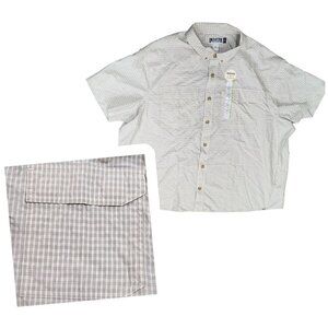 NWT Duluth Trading Co Armachillo Relaxed Fit Short Sleeve Shirt 3XL Button Down